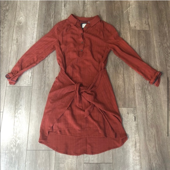 Anthropologie Maeve Bloomsbury Tie Dress Size 2 - Picture 3 of 10